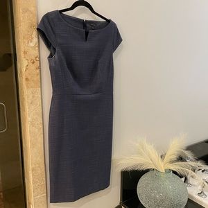 Ann Taylor navy plaid dress